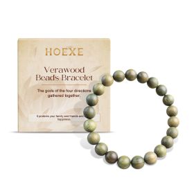 Hoexe Green Sandalwood Bracelet Trend Fashion Elegant Portable Durable Good-Looking Niche Design Bracelet